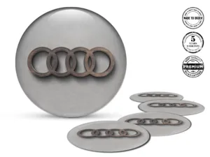 Audi Calcomanía de Rueda Edición Pegatina Silicona Logo